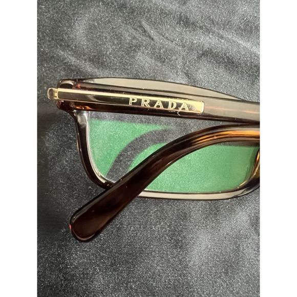 Prada Eyeglasses Dark Havana/Gold Semi Butterfly Italy With case